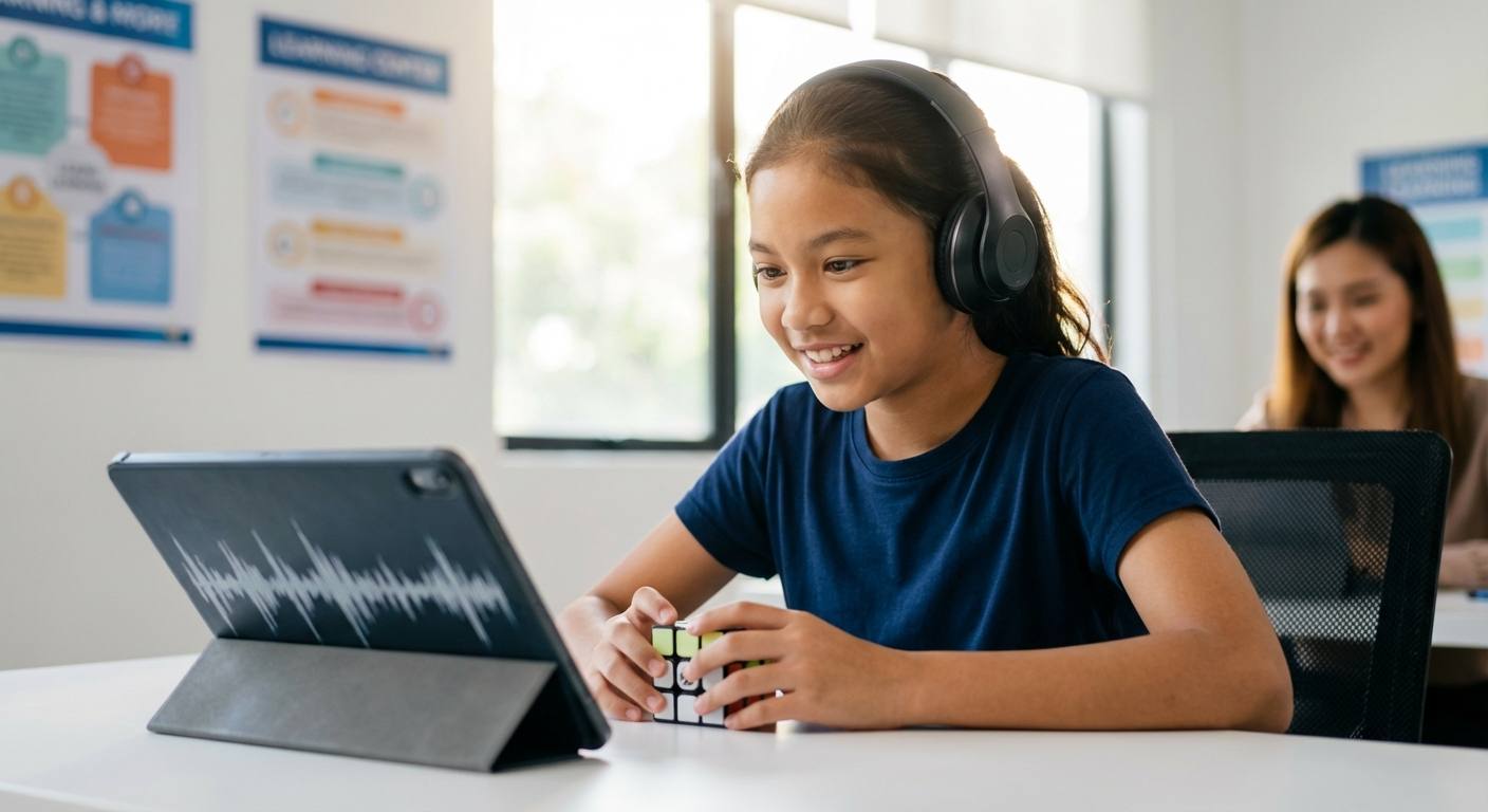 Visual representation of midbrain activation showing dopamine release in the brain, boosting motivation, attention, and coordination between brain hemispheres for improved academic and creative performance.