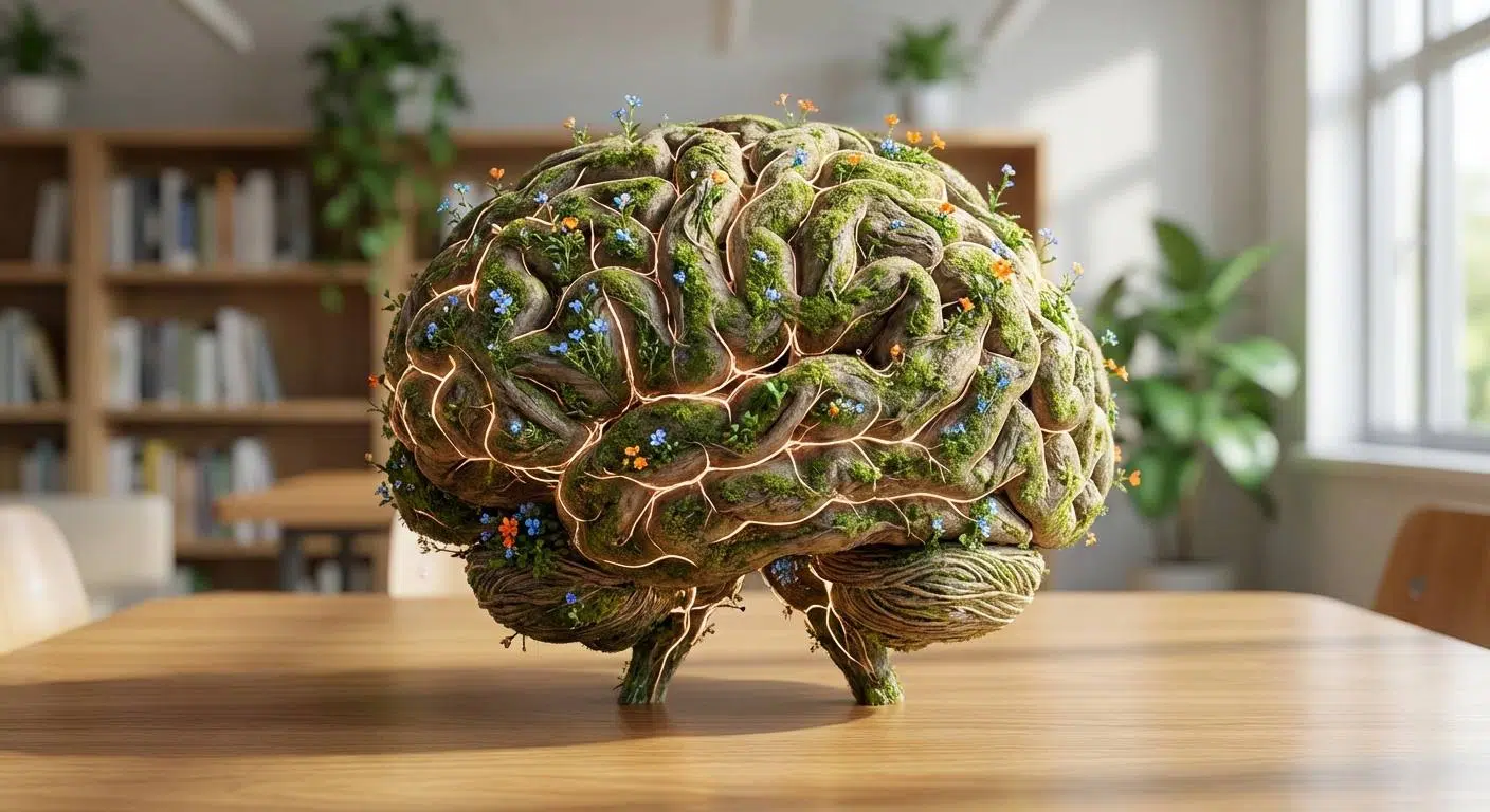 Unlock Your Brain’s Full Potential Today 2 An artistic representation of a brain as a flourishing garden with growing neural connections, highlighting the concept of neuroplasticity and brain development.