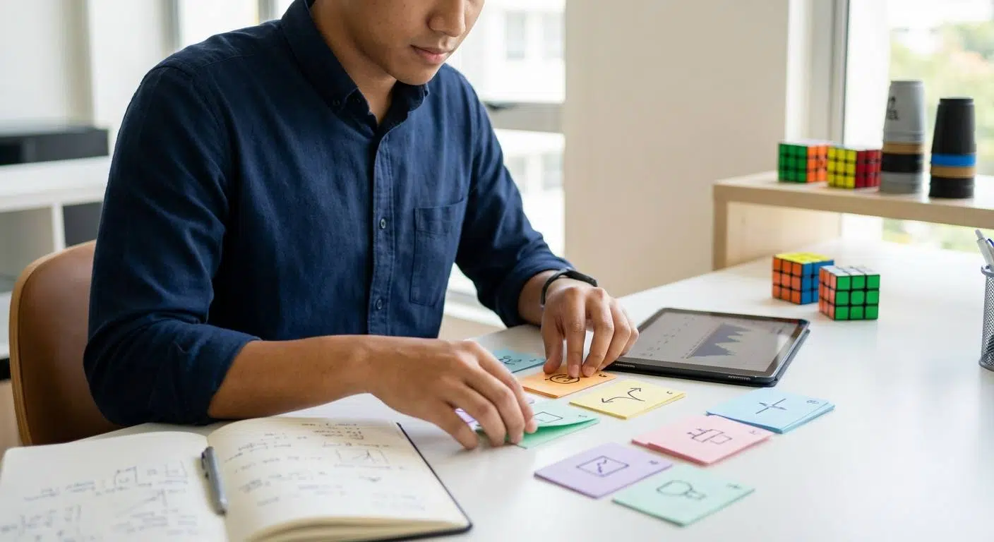 Unlock and Enhance Your Memory with Science-Backed Strategies 2 An infographic-style image showing key science-backed memory enhancement strategies such as spaced repetition, mnemonic devices, practice retrieval, and chunking information.