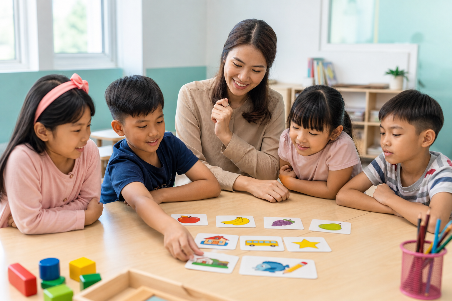 Supplements to Help Improve Memory: 7 Safer School-Night Checks 2 Malaysian children using picture cards for a classroom memory retrieval game