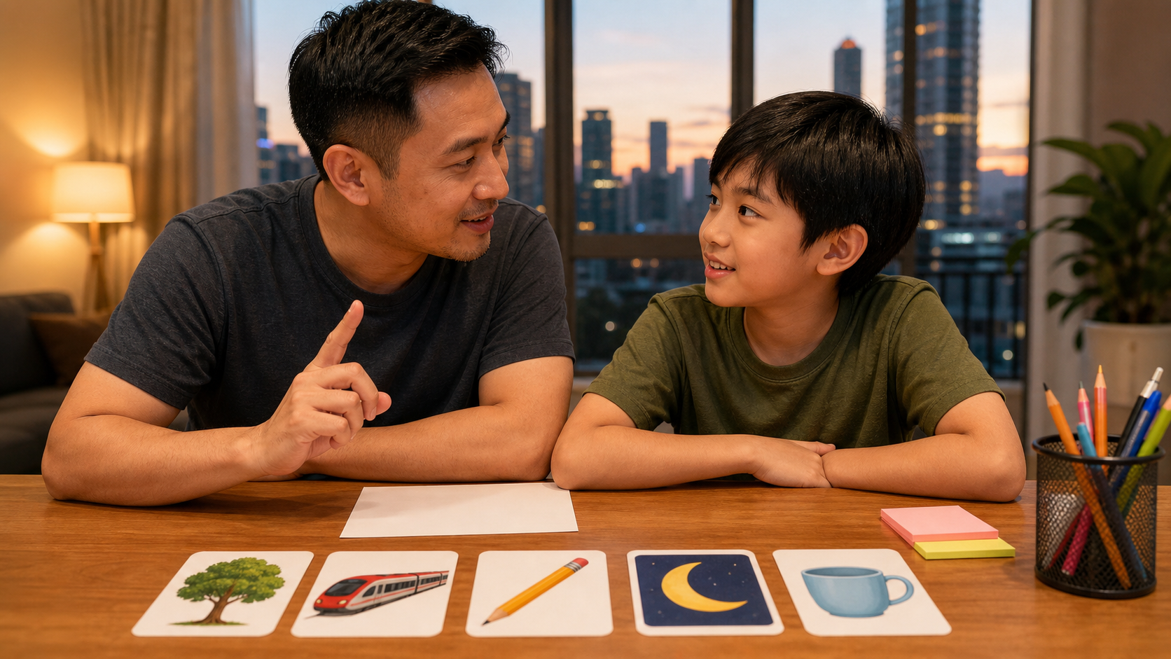 Ways to Improve Working Memory: 7 Positive Routines for Kids 3 Malaysian father and child doing working memory explain-back